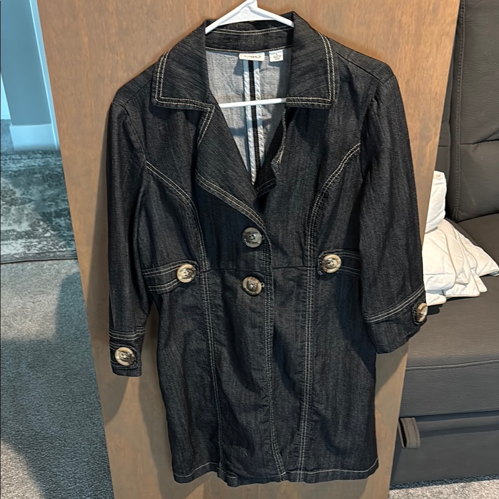 Cato Black Jean Jacket Classic Style